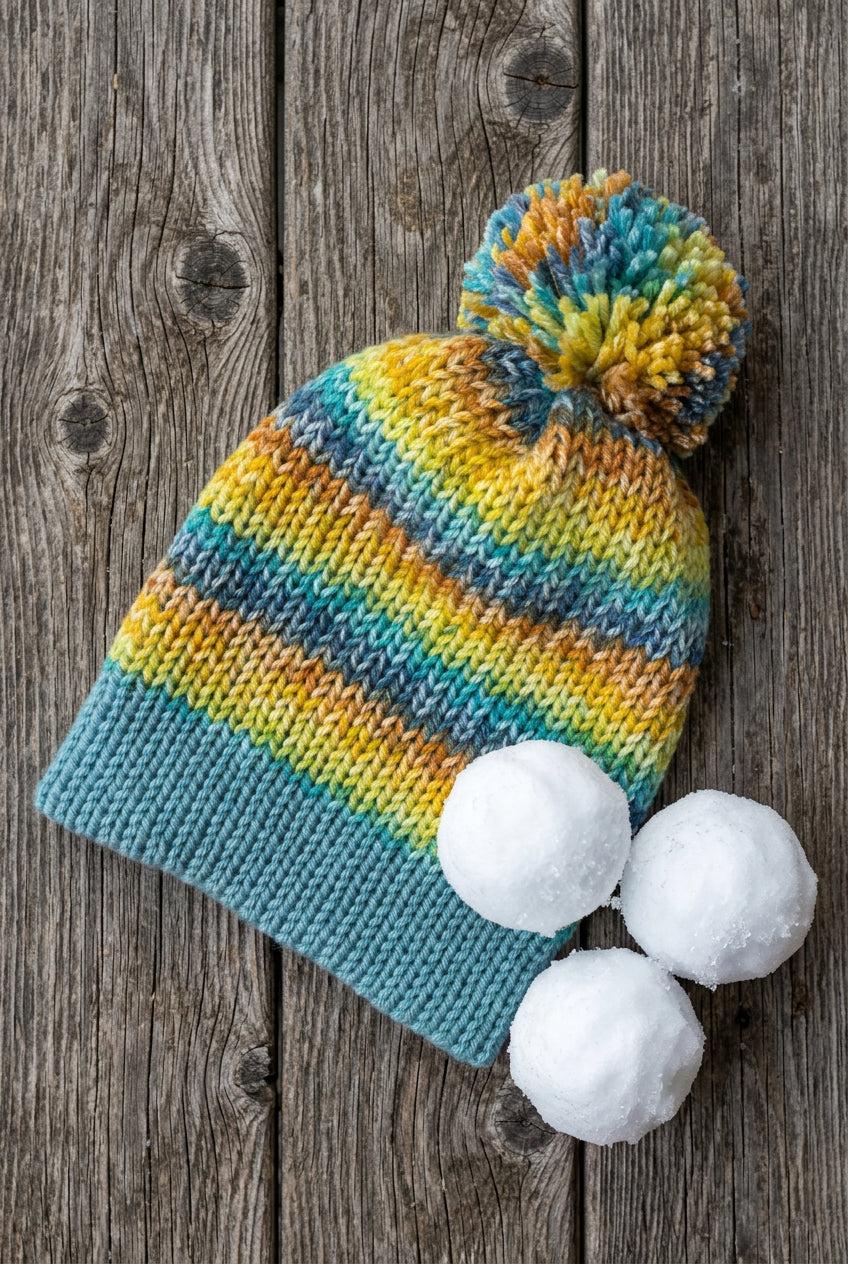 Bonfire Beanie, Blue Kaleidoscope 3-5 yrs