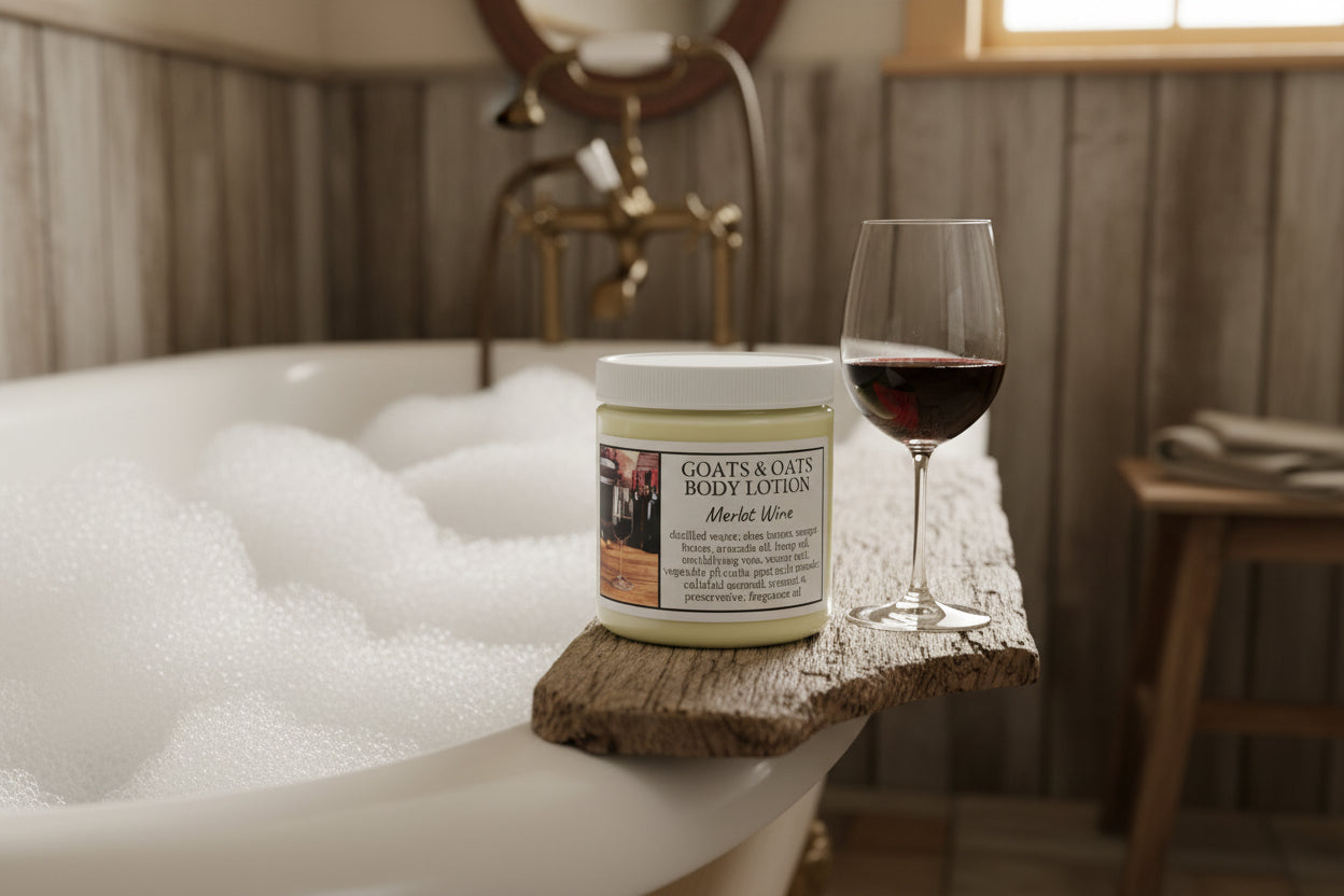 Goat Milk Body Lotion, Merlot Wine