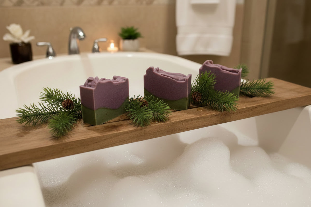 Handmade Soap, Berry Me in Pine Needles