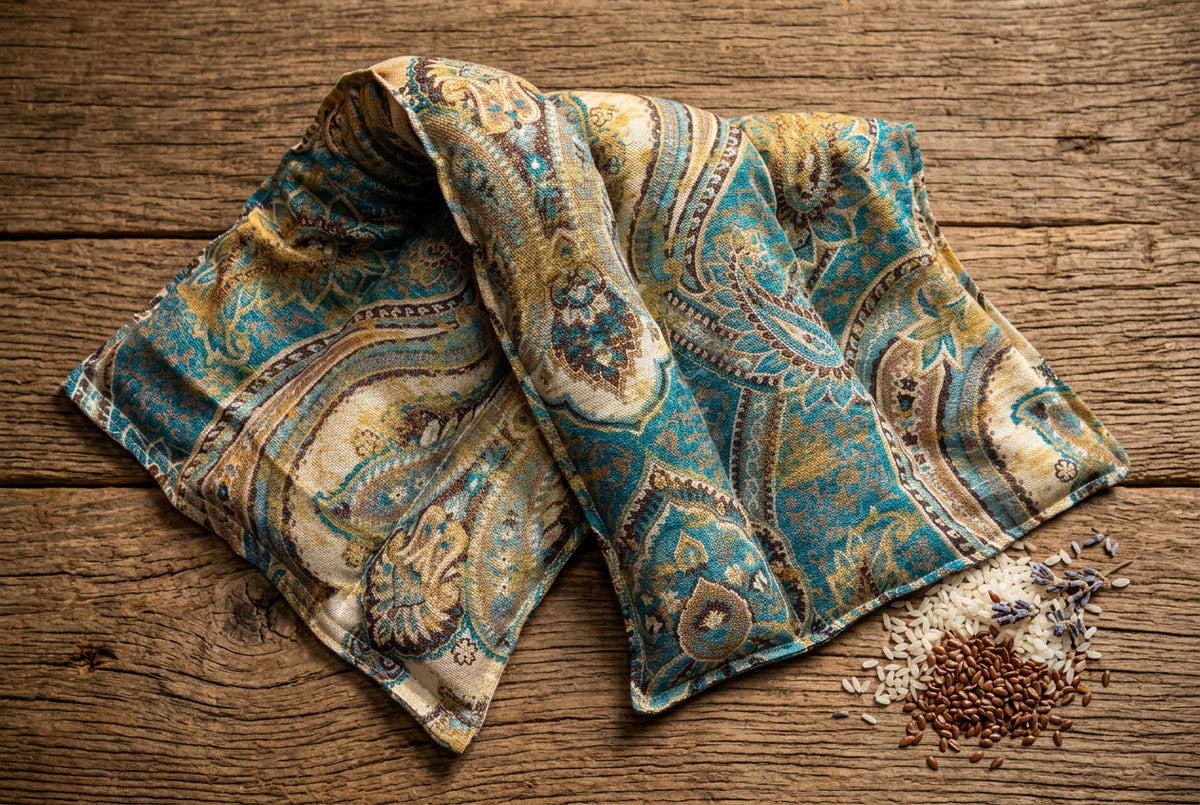 Therapeutic Back Bag, Turquoise Paisley