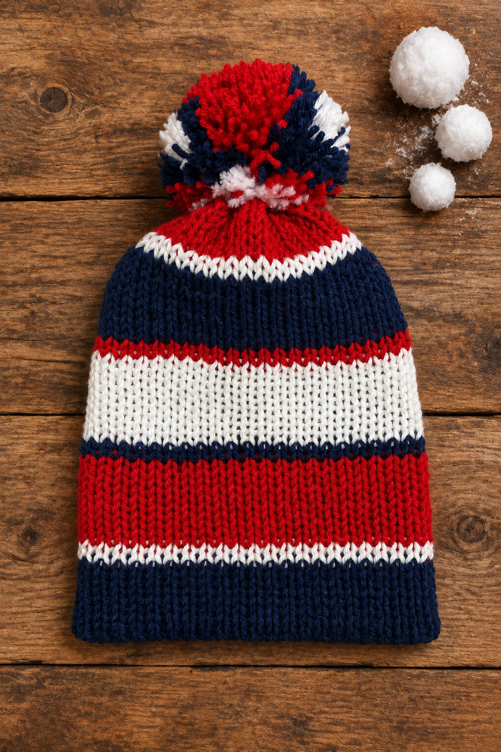 Bonfire Beanie, Youth Red White Blue