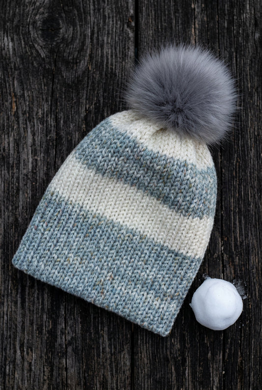 Bonfire Beanie, Pastel/Cream Stripe 1-3 yrs