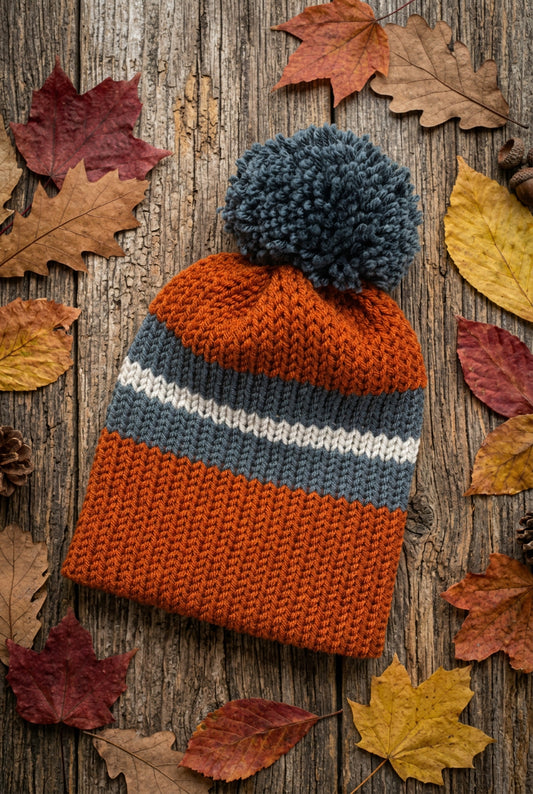 Bonfire Beanie, Orange 1-3 yrs