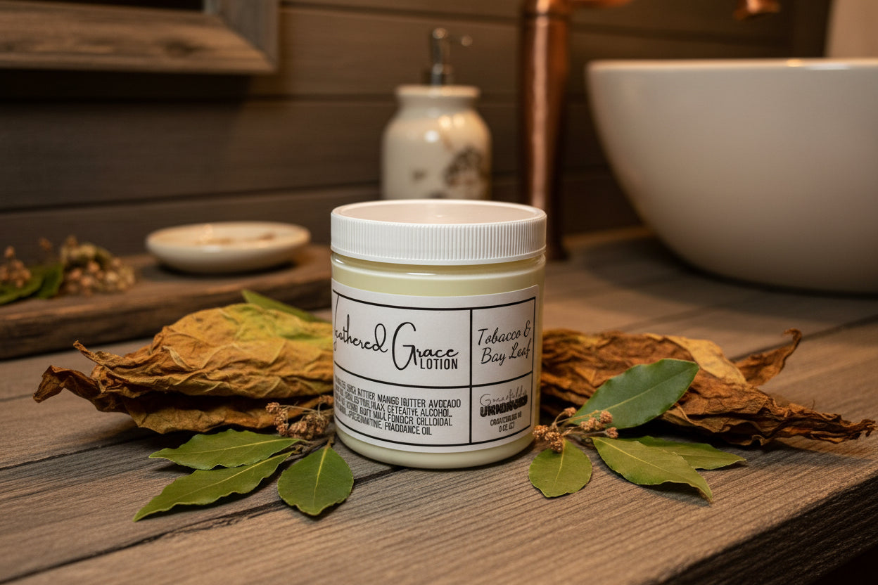 Weathered Grace Lotion, Tobacco & Bay Leaf