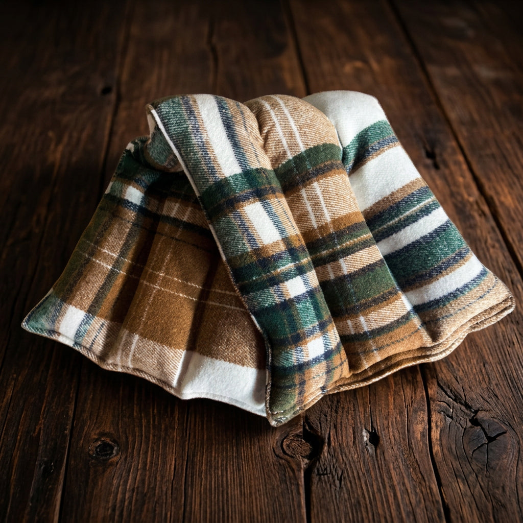 Therapeutic Back Bag, Tan/Green Plaid