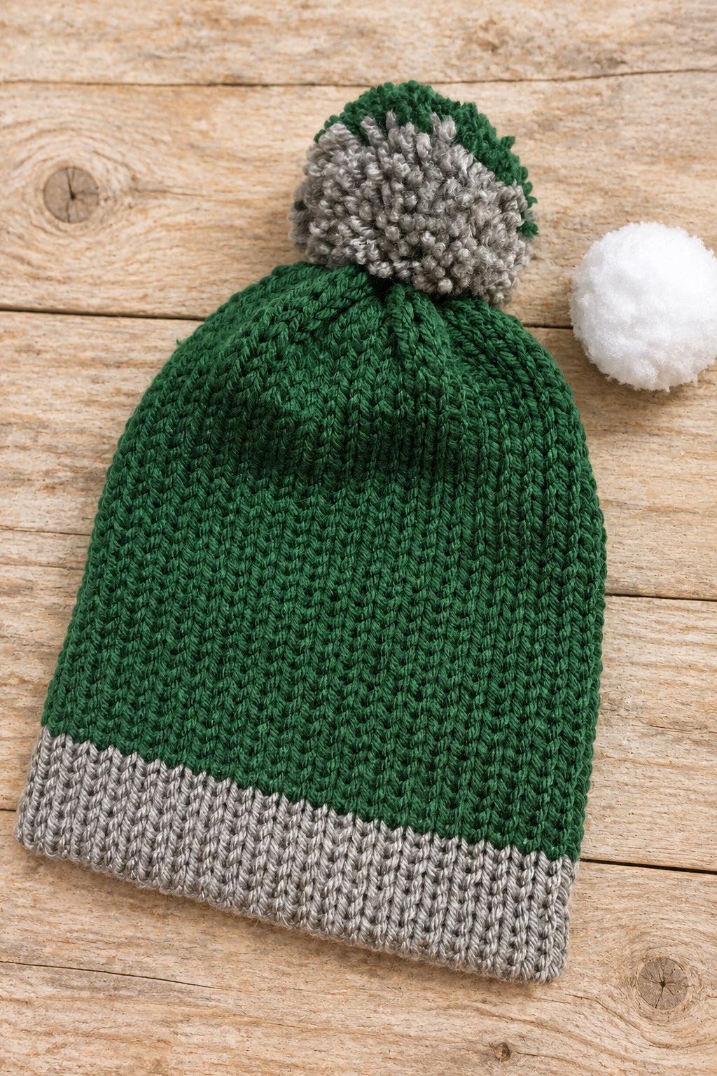 Bonfire Beanie, Toddler Green/Grey