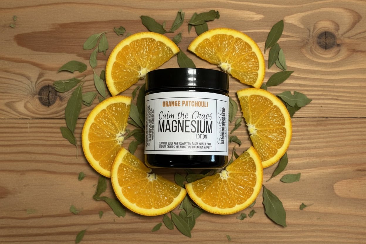 Calm the Chaos Magnesium Lotion, Orange Patchouli