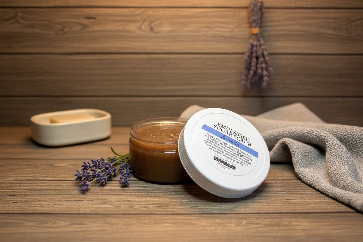 handmade sugar scrub lavender
