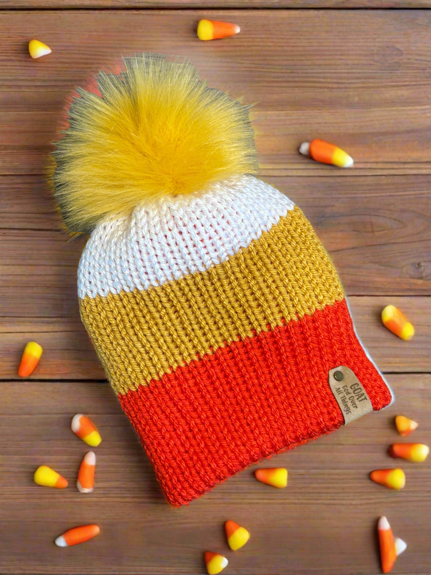 Bonfire Beanie, S Infant (Candy Corn)
