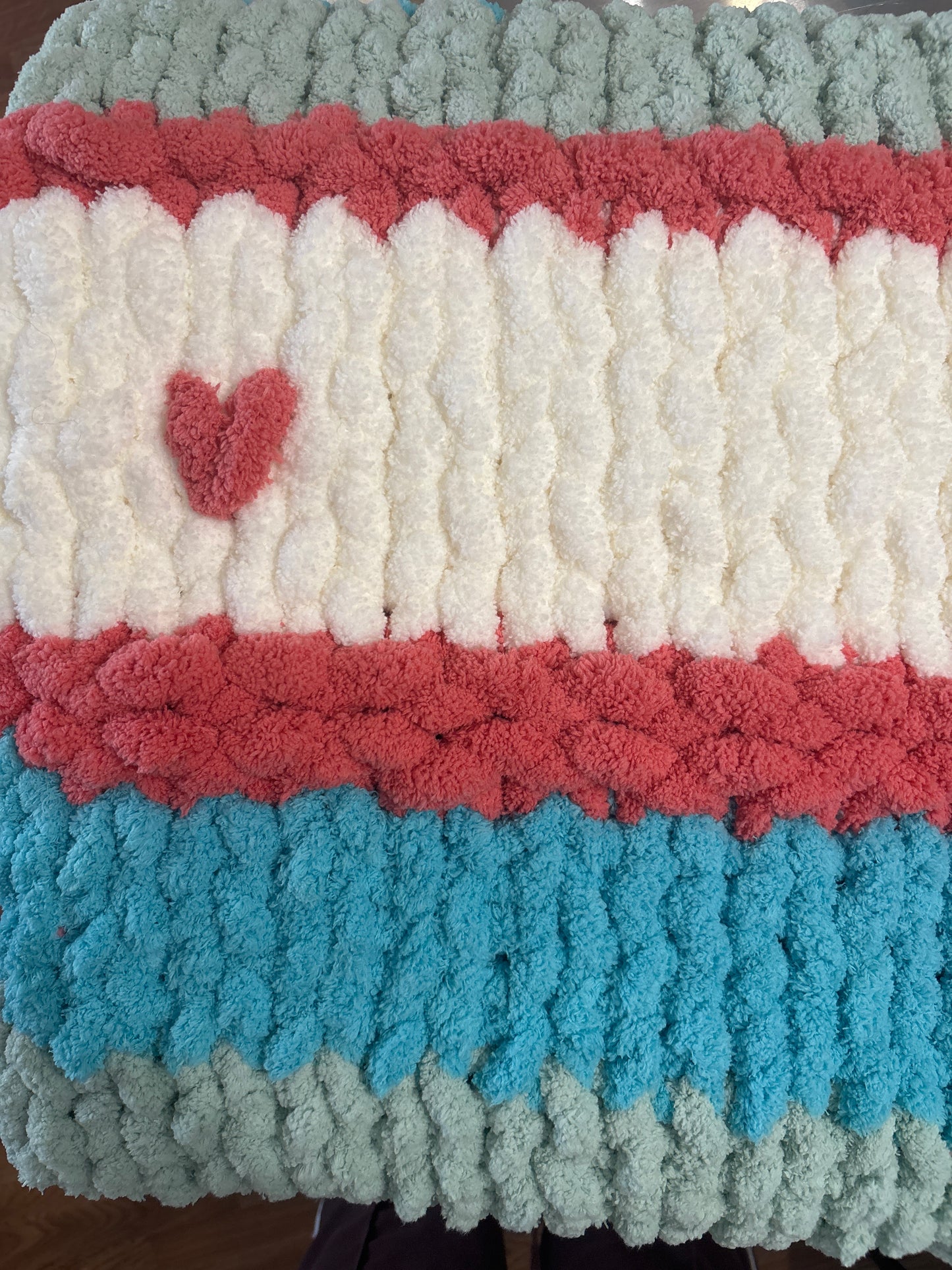 Chunky Chenille Blanket, Striped