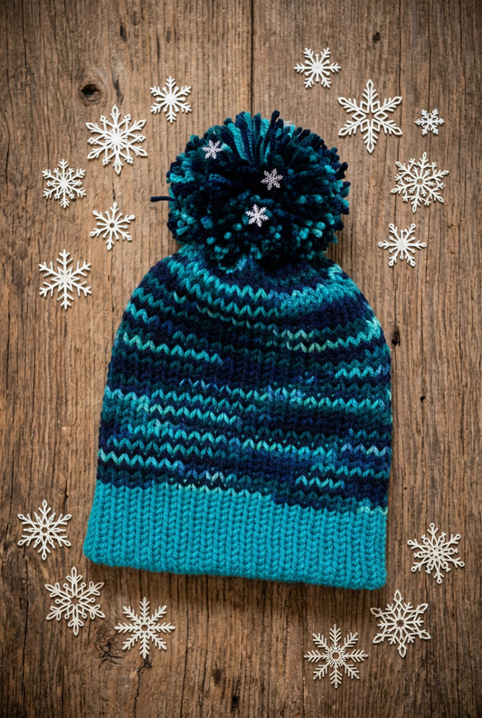 Bonfire Beanie, Turquoise Splash 3-5 yrs