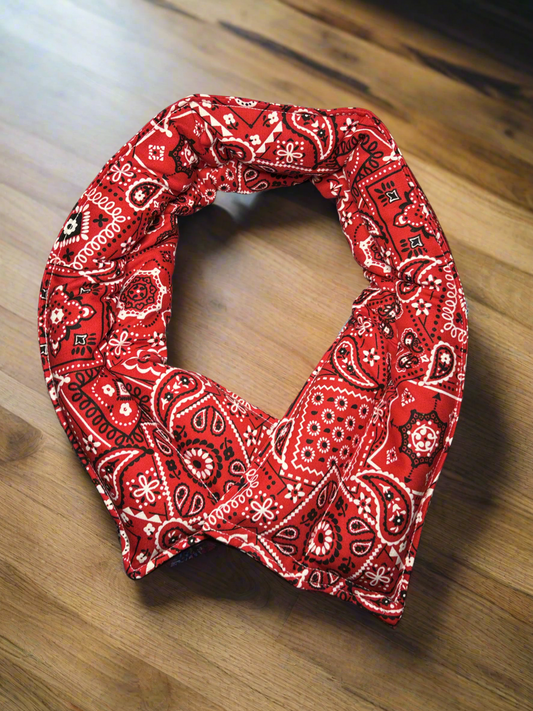Therapeutic Neck Wrap, Red Bandana