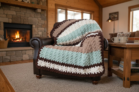 CHUNKY KNIT CHENILLE BLANKET