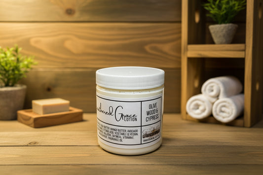 Weathered Grace Lotion, Olive Wood & Cypress