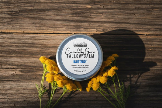 Covered by Grace, Tallow Balm, Blue Tansy