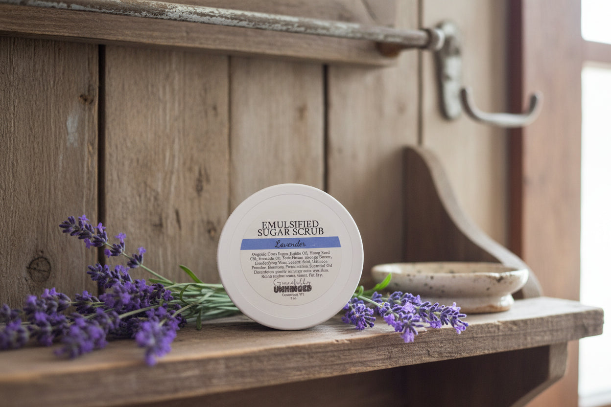 Emulsified Sugar Scrub, Lavender Essential Oil