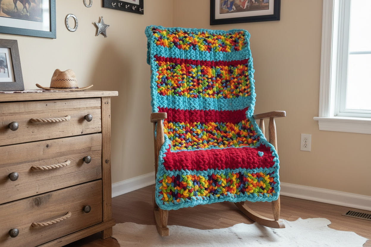 EXAMPLE, Chunky Chenille Blanket, Skittles