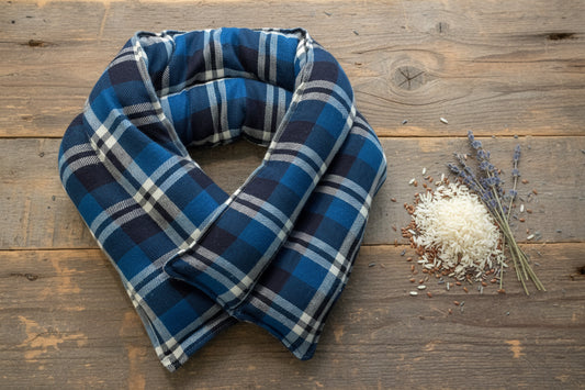 Therapeutic Neck Wrap, Blue Plaid