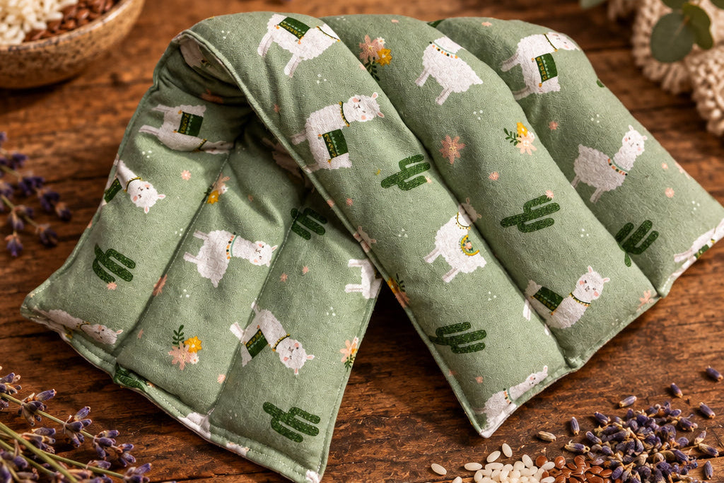 rice, flax seed, and lavender heat therapy rice bag microwavable
